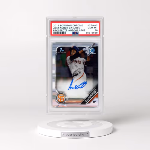 2019 Bowman Chrome Prospects Autographs #CPAAC Alexander Canario (PSA 10 GEM MINT)