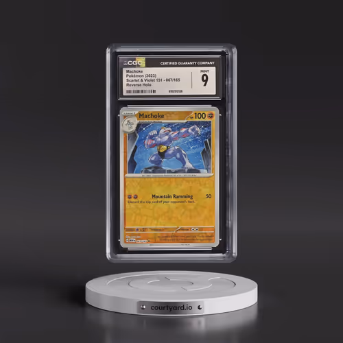 2023 Scarlet & Violet 151 - MEW EN #067/165 Machoke - Reverse Holo (CGC 9 MINT)