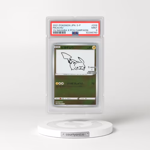 2021 Pokémon S Promo #208 Pikachu - YU Nagaba X Pokemon Card Game Campaign (PSA 9 MINT)