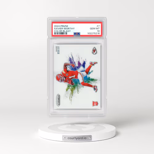 2024 Panini Prizm Color Blast #7 Xavier Worthy (PSA 10 GEM MINT)