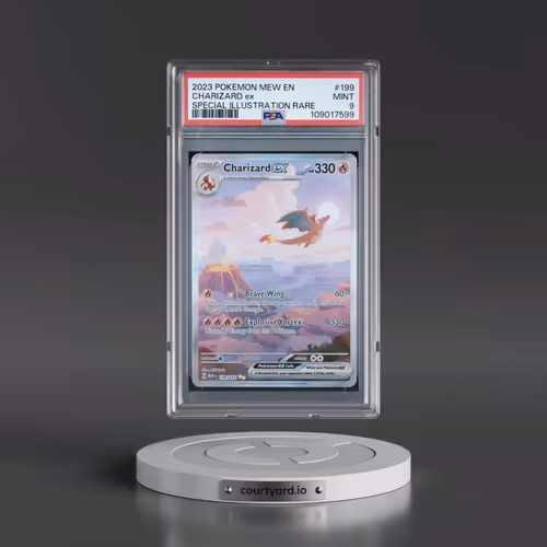 2023 Pokémon Mew EN-151 #199 Charizard EX - Holo Special Illustration Rare (PSA 9 MINT)