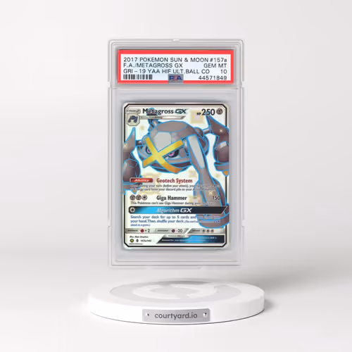 2017 Pokémon Sun & Moon Guardians Rising #157a Metagross GX - Holo Full Art 2019 Yellow A Alternate