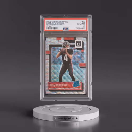2022 Panini Donruss Optic #202 Desmond Ridder - Wave (PSA 10 GEM MINT)