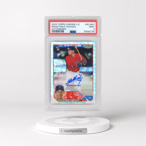 2023 Topps Chrome Logofractor Edition Refractor Chrome Autograph #RCAMY Masataka Yoshida (PSA 9 MINT)