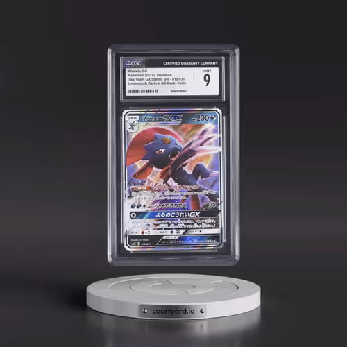 2019 TAG TEAM GX Starter Set #015/031 Weavile GX - Umbreon & Darkrai GX Deck Holo (CGC 9 MINT)