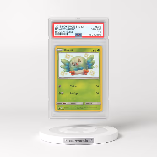 2019 Pokémon Sun & Moon Hidden Fates #SV2 Rowlet - Holo (PSA 10 GEM MINT)