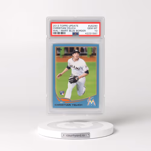 2013 Topps Update #US290 Christian Yelich - Wal-Mart Blue Border (PSA 10 GEM MINT)