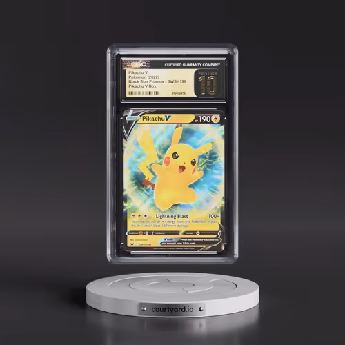 2017 Black Star Promos - Sword & Shield #SWSH198 Pikachu V - Pikachu V Box (Holo) (CGC 10 PRISTINE)