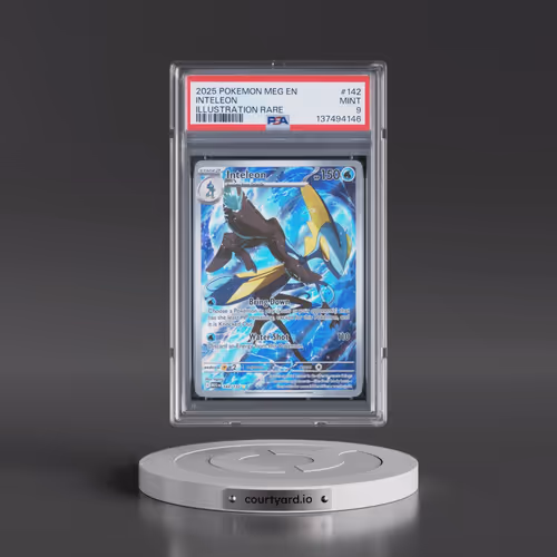 2025 Pokémon Meg EN-Mega Evolution #142 Inteleon - Illustration Rare (PSA 9 MINT)