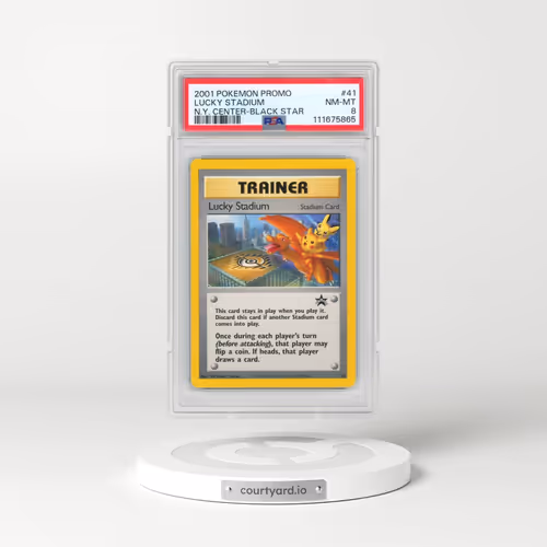 2001 Pokémon Promo Black Star #41 Lucky Stadium-N.Y. Center (PSA 8 NM-MT)