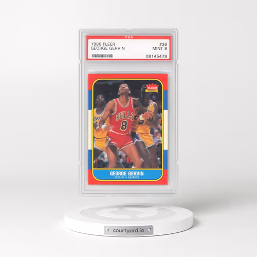 1986 Fleer #36 George Gervin (PSA 9 MINT)