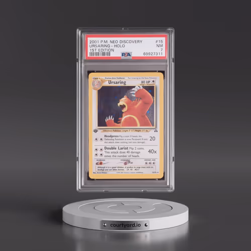 2001 Pokémon Neo Discovery #15 Ursaring - 1st Edition Holo (PSA 7 NM)