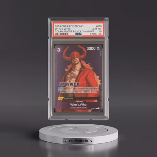 2023 One Piece Promos #010 Who's Who - Tournament Pack Vol.3-Winner (PSA 10 GEM MINT)