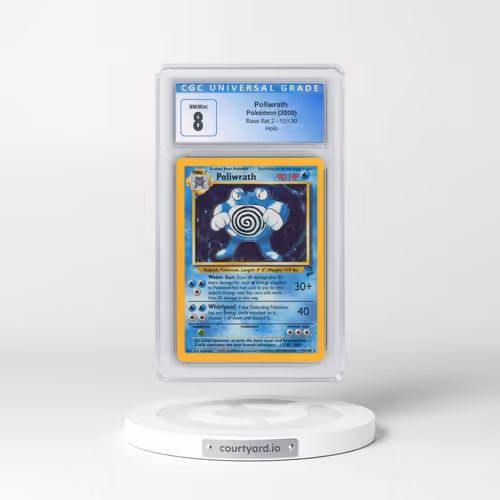 2000 Base Set 2 #15/130 Poliwrath - Holo (CGC 8 NM-MT)