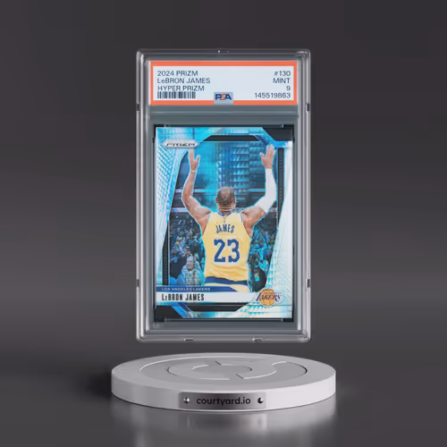 2024 Panini Prizm #130 LeBron James - Hyper Prizm (PSA 9 MINT)
