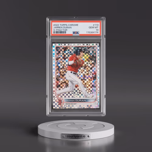 2022 Topps Chrome #113 Jarren Duran - X-Fractor (PSA 10 GEM MINT)