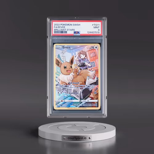2022 Pokémon Sword & Shield Brilliant Stars #TG11 Eevee - Full Art (PSA 9 MINT)