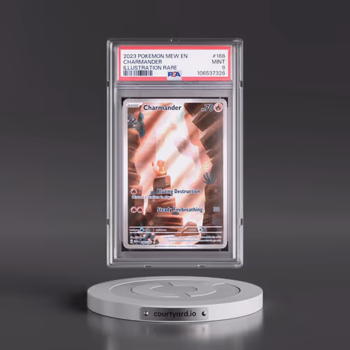2023 Pokémon Mew EN-151 #168 Charmander - Illustration Rare (PSA 9 MINT)