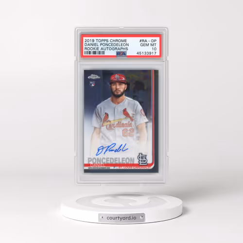 2019 Topps Chrome Rookie Autographs #RA-DP Daniel Poncedeleon (PSA 10 GEM MINT)