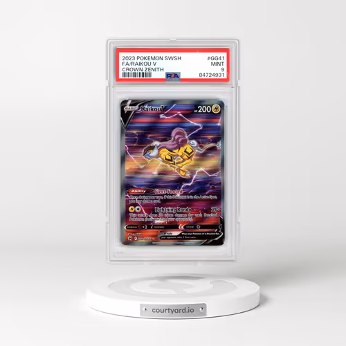 2023 Pokémon Sword and Shield Crown Zenith #GG41 Raikou V - Holo Full Art (PSA 9 MINT)