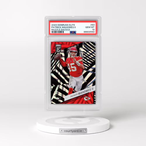 2023 Panini Donruss Elite #83 Patrick Mahomes II - Razzle Dazzle (PSA 10 GEM MINT)