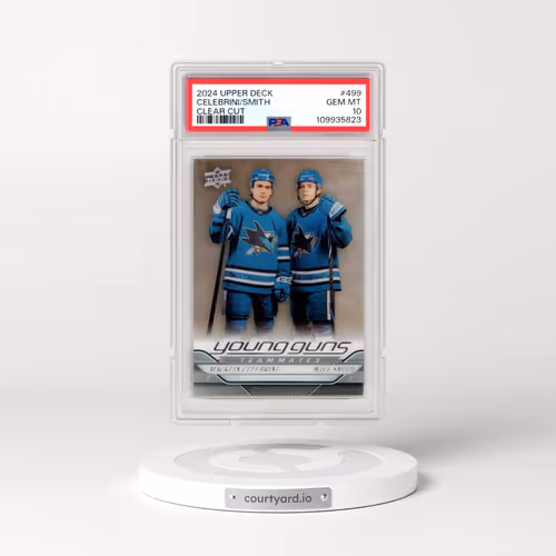 2024 Upper Deck #499 Macklin Celebrini/Will Smith - Clear Cut (PSA 10 GEM MINT)
