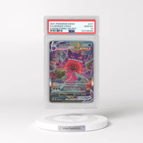 2021 Pokémon Sword & Shield Fusion Strike #271 Gengar Vmax - Full Art Secret (PSA 10 GEM MINT)