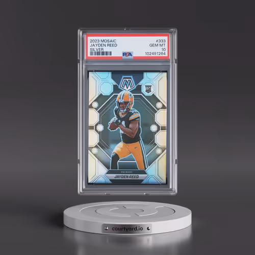 2023 Panini Mosaic #333 Jayden Reed - Silver (PSA 10 GEM MINT)