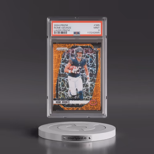 2024 Panini Prizm #385 Rome Odunze - Lazer Prizm (PSA 9 MINT)
