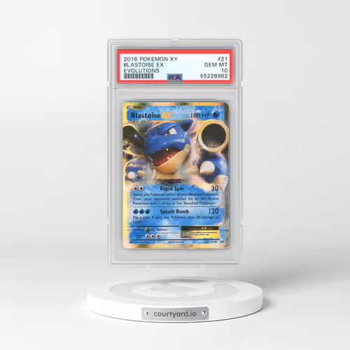 2016 Pokémon XY Evolutions #21 Blastoise EX - Holo (PSA 10 GEM MINT)