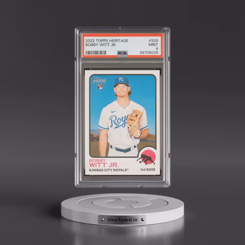 2022 Topps Heritage #520 Bobby Witt Jr. (PSA 9 MINT)