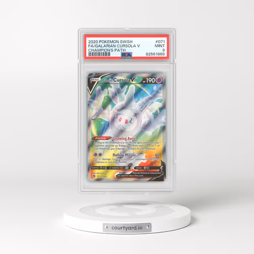 2020 Champion's Path #71 Galarian Cursola V - Full Art Holo (PSA 9 MINT)