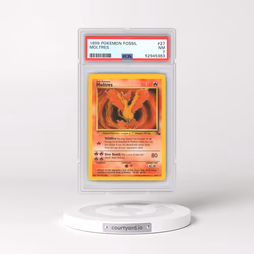 1999 Pokémon Fossil #27 Moltres (PSA 7 NM)