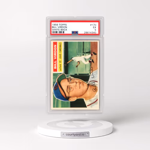 1956 Topps #170 Bill Virdon - White Back (PSA 5 EX)