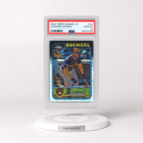 2024 Topps Chrome Logofractor Edition #161 Jackson Chourio (PSA 10 GEM MINT)