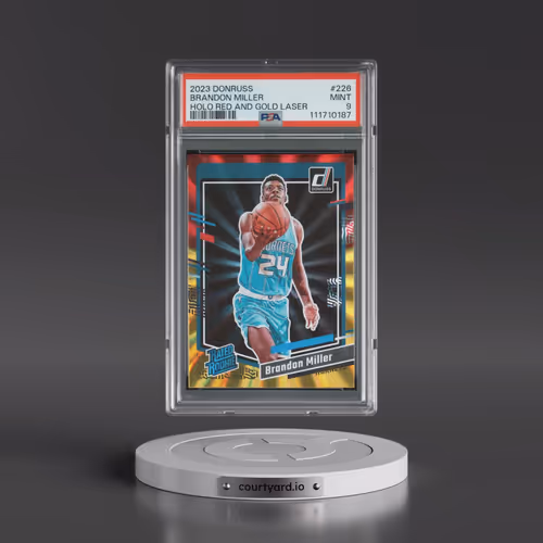 2023 Panini Donruss #226 Brandon Miller - Holo Red and Gold Laser (PSA 9 MINT)