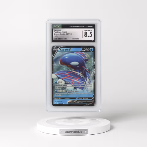 2023 Crown Zenith #037/159 Kyogre V - Holo (CGC 8.5 NM-MT+)