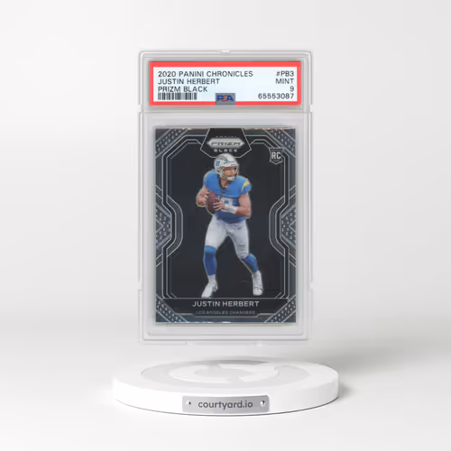 2020 Panini Chronicles Prizm Black #PB3 Justin Herbert (PSA 9 MINT)