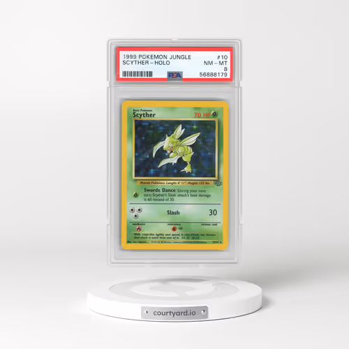 1999 Pokémon Jungle #10 Scyther - Holo (PSA 8 NM-MT)