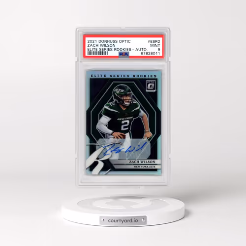 2021 Panini Donruss Optic Elite Series Rookies #ESR2 Zach Wilson - Autograph (PSA 9 MINT)