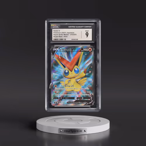 2021 Rapid Strike Master #072/070 Victini V - Super Rare Holo (CGC 9 MINT)