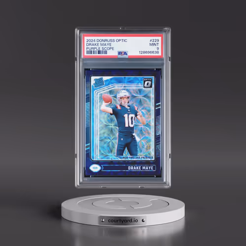 2024 Panini Donruss Optic #229 Drake Maye - Purple Scope (PSA 9 MINT)