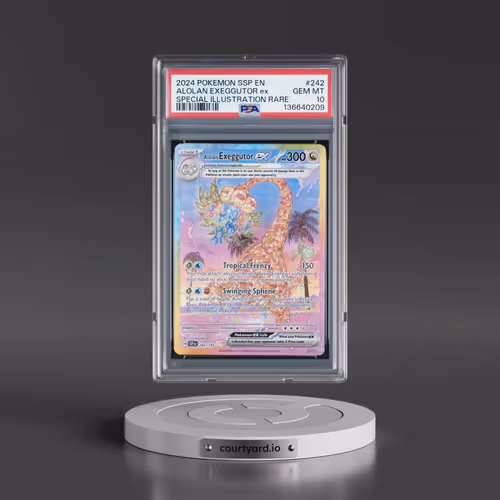 2024 Pokémon Ssp EN-Surging Sparks #242 Alolan Exeggutor EX - Holo Special Illustration Rare (PSA 10