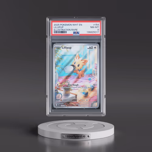 2025 Pokémon Wht EN-White Flare #154 Lillipup - Illustration Rare (PSA 8 NM-MT)