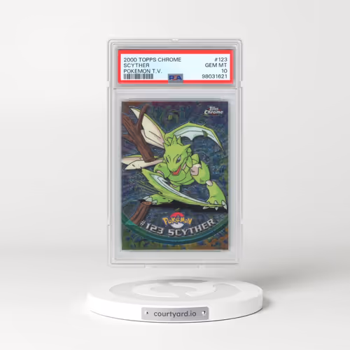 2000 Topps Chrome Pokémon T.V. #123 Scyther (PSA 10 GEM MINT)