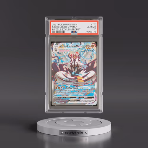 2021 Pokémon Sword & Shield Battle Styles #170 Rapid Strike Urshifu Vmax - Full Art Secret (PSA 10 G