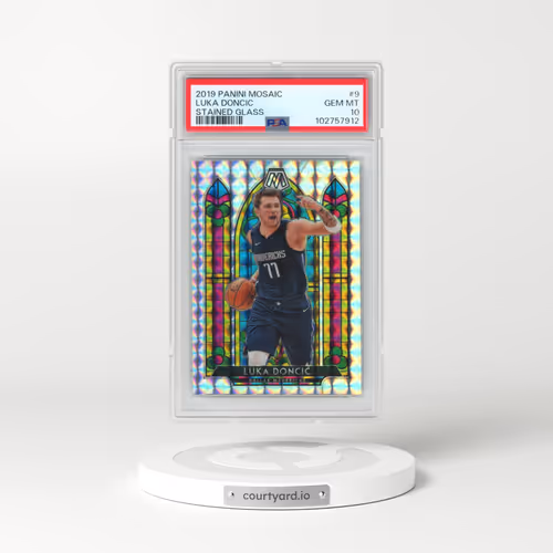 2019 Panini Mosaic Stained Glass #9 Luka Doncic (PSA 10 GEM MINT)
