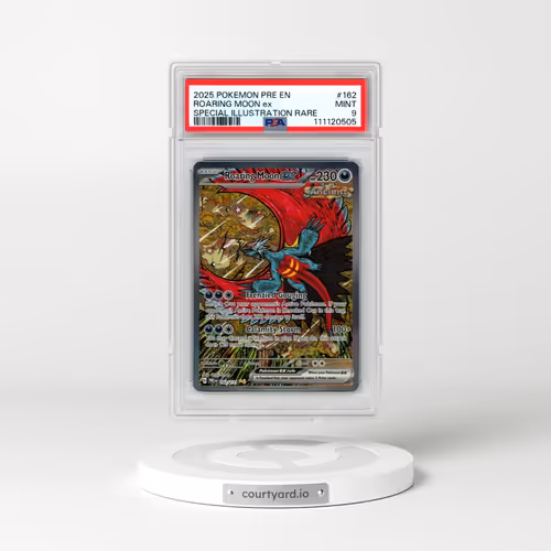 2025 Pokémon Pre EN-Prismatic Evolutions #162 Roaring Moon EX - Holo Special Illustration Rare (PSA 9 MINT)