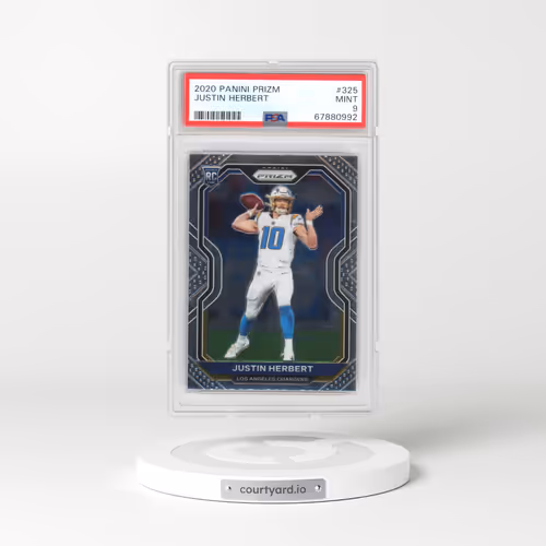 2020 Panini Prizm #325 Justin Herbert (PSA 9 MINT)