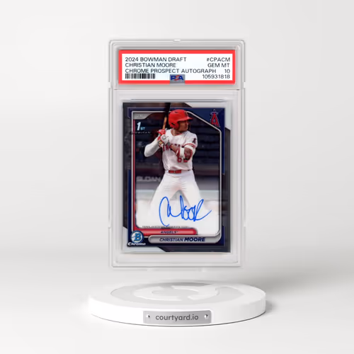 2024 Bowman Draft Chrome Prospect Autographs #CPACM Christian Moore (PSA 10 GEM MINT)